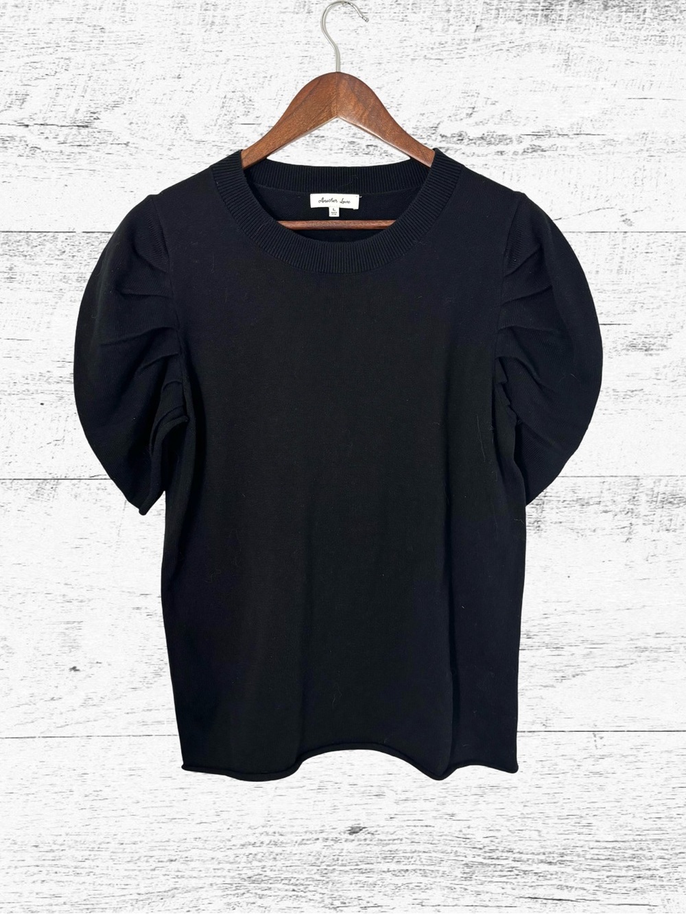Another Love Black Short Sleeve Top